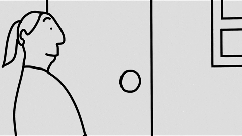 Woman door image gif