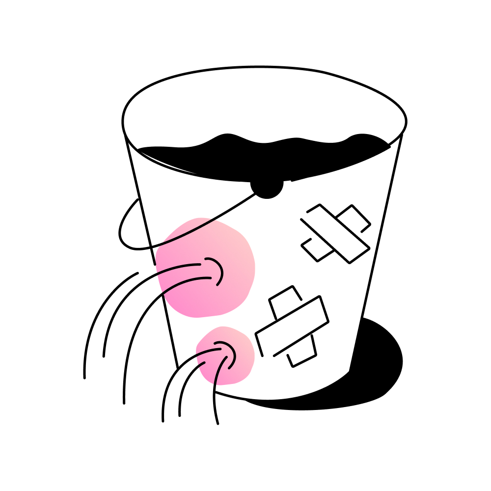 Leaking bucket
